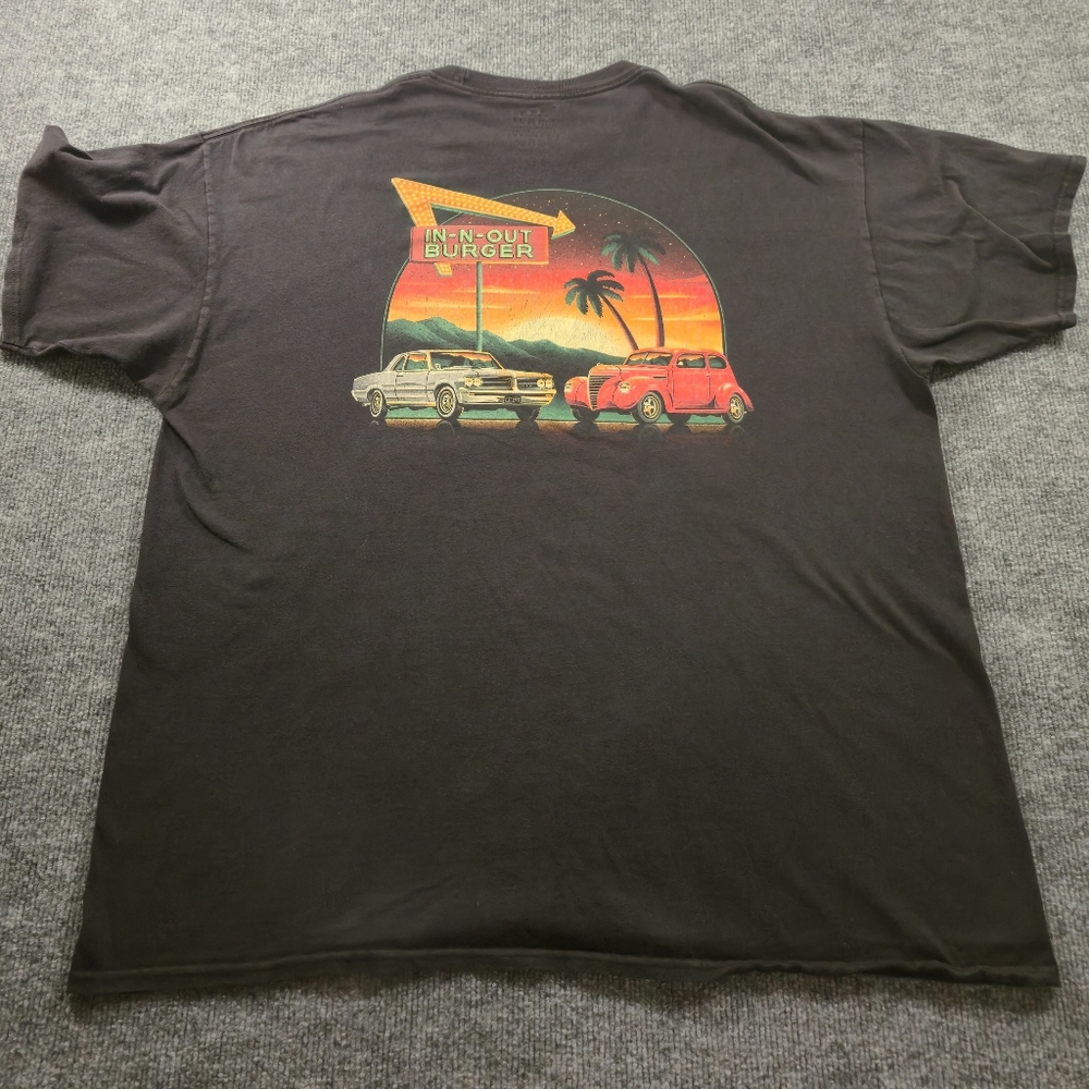 In N Out Classic Cars Black Short Sleeve Tee Size XXL